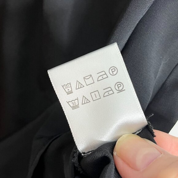 ModCloth Black Long Sleeve Collared V-Neck Shirt‎ Dress Size Small - Picture 8 of 9